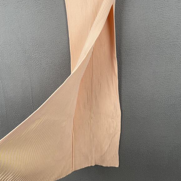 L Space Skirt Womens Extra Small Pink Ribbed Knit Stretch Pull On Slit Maxi XS - Picture 3 of 7